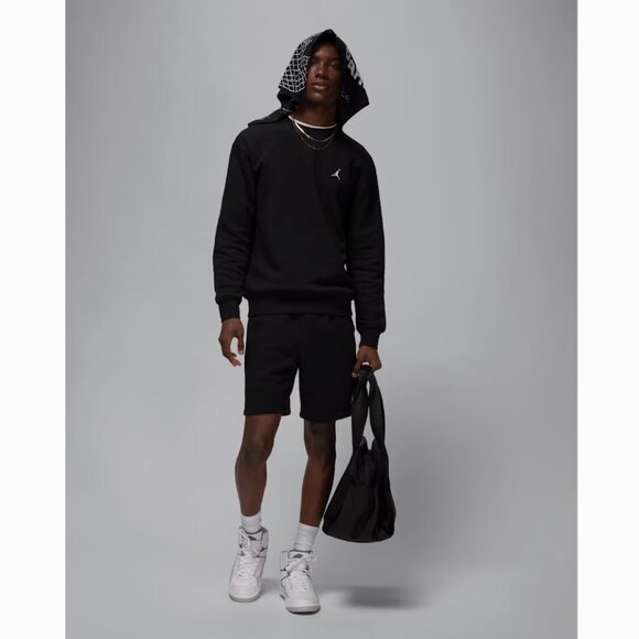 Jordan Brooklyn Fleece Mens Crew-Neck Sweatshirt Black - Picture 14 of 14